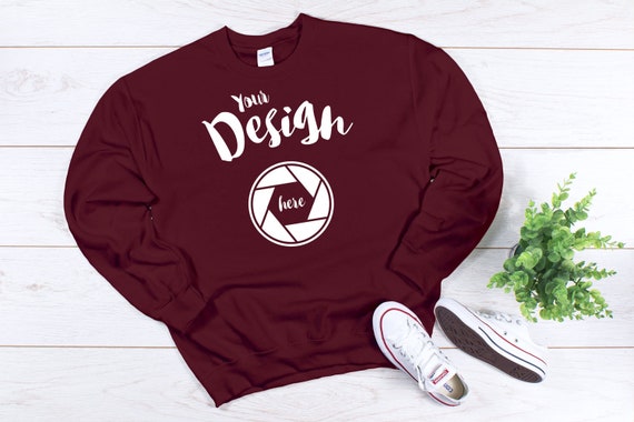 Gildan 18000 Maroon Mockup Heavy Blend Crewneck SweaT-Shirt Flat Gildan 18000 Maroon Mockup Heavy Blend Crewneck SweaT-Shirt Flat