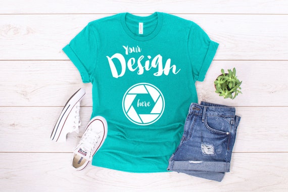 Teal Bella Canvas 3001 Mockup Unisex Teal T Teal Bella Canvas 3001 Mockup Unisex Teal T