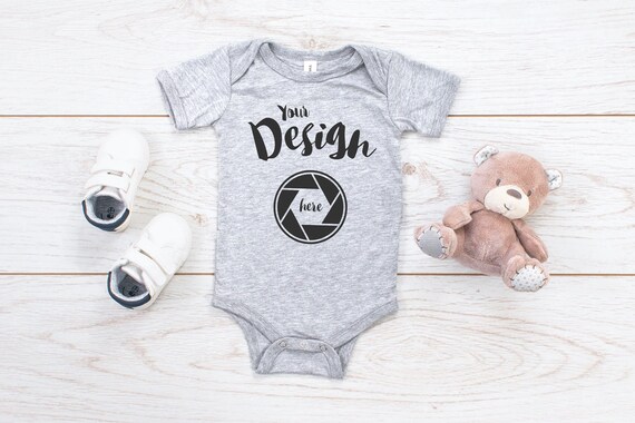 Athletic Heather Bella Canvas 100b Mockup One Piece