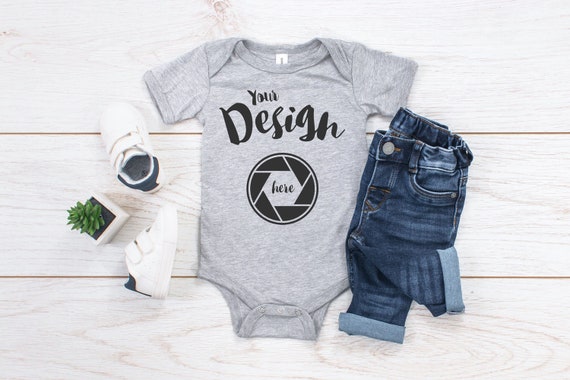 Bella Canvas 100b Mockup One Piece Mockup Athletic Heather Etsy