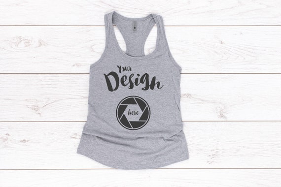 Heather Grey Next Level 1533 Tank Flat Lay Racerback Tank Etsy