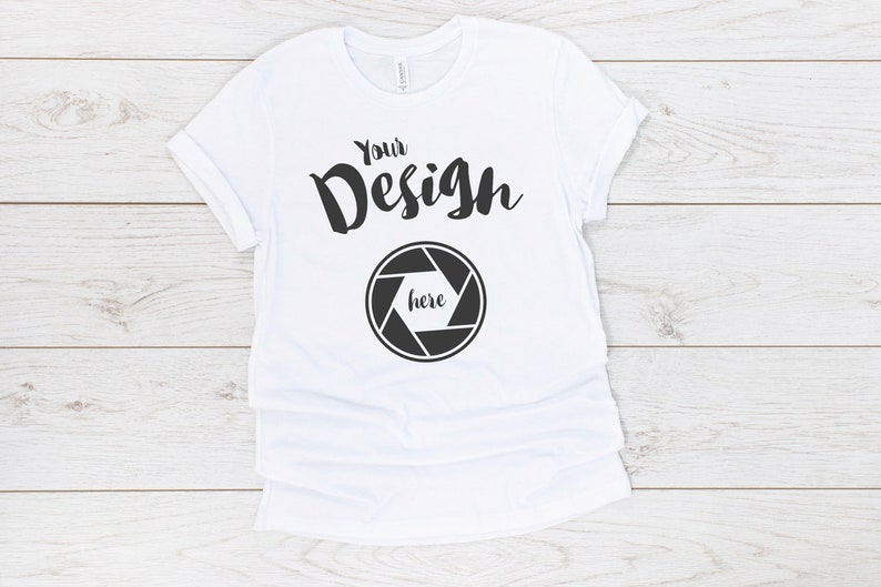 Download White Bella Canvas 3001 T Shirt Mockup Unisex T Shirt Flat ...