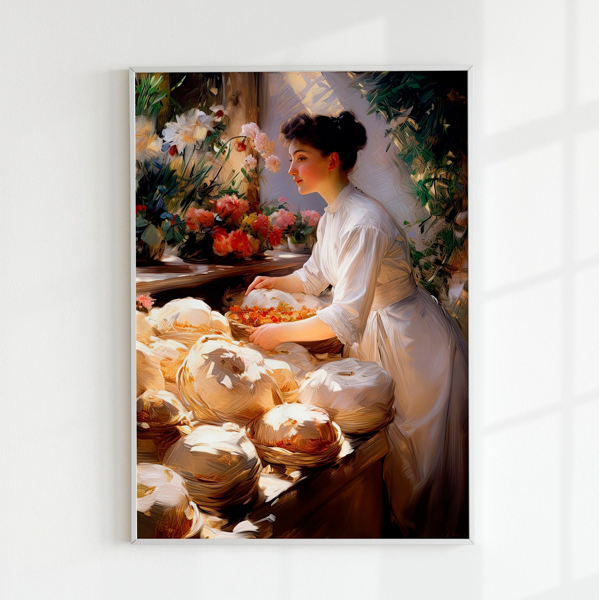 Mira At The Bakery Vintage Food Art Kitchen Art Impressionism mira-at-the-bakery-vintage-food-art-kitchen-art-impressionism