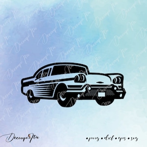 Vintage car SVG cut, Vintage car SVG, Clipart Vintage car cut file Silhouette, file per Cricut, vector, Svg, Dxf, Png, Eps, Design