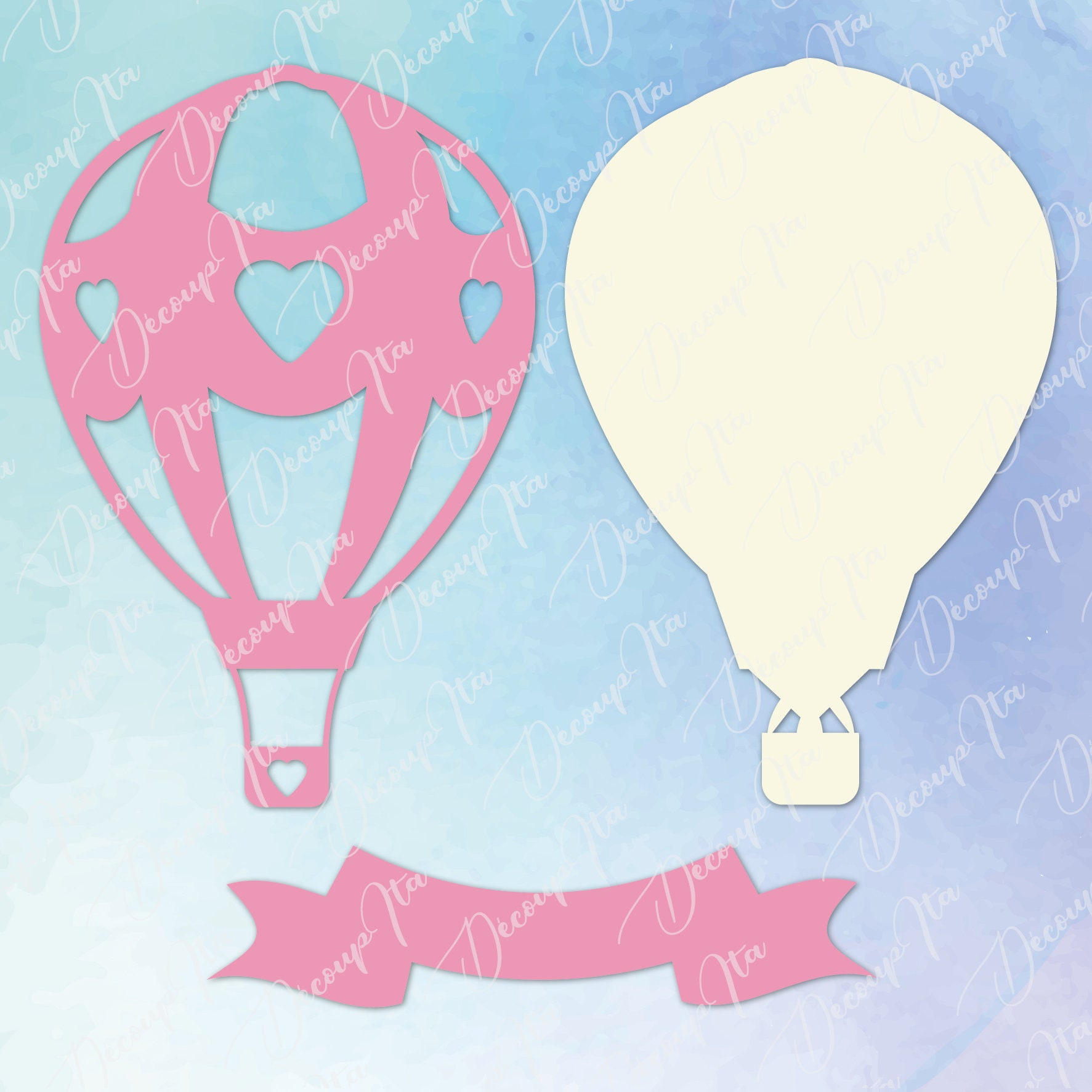 Hot Air Balloon SVG Cut File Hot Air Balloon Clipart Cut - Etsy