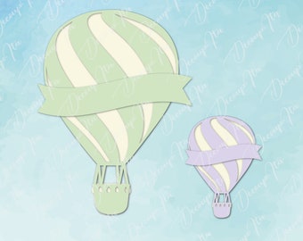 Hete luchtballon SVG knippen, hete luchtballon SVG, Clipart hete luchtballon gesneden bestand silhouet, bestanden voor Cricut, Vector, Svg, Dxf, Png, Eps, Design
