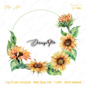 beautiful floral garden watercolor wreath, fleurs, FLOWER clip art, png, vector file, decoupage