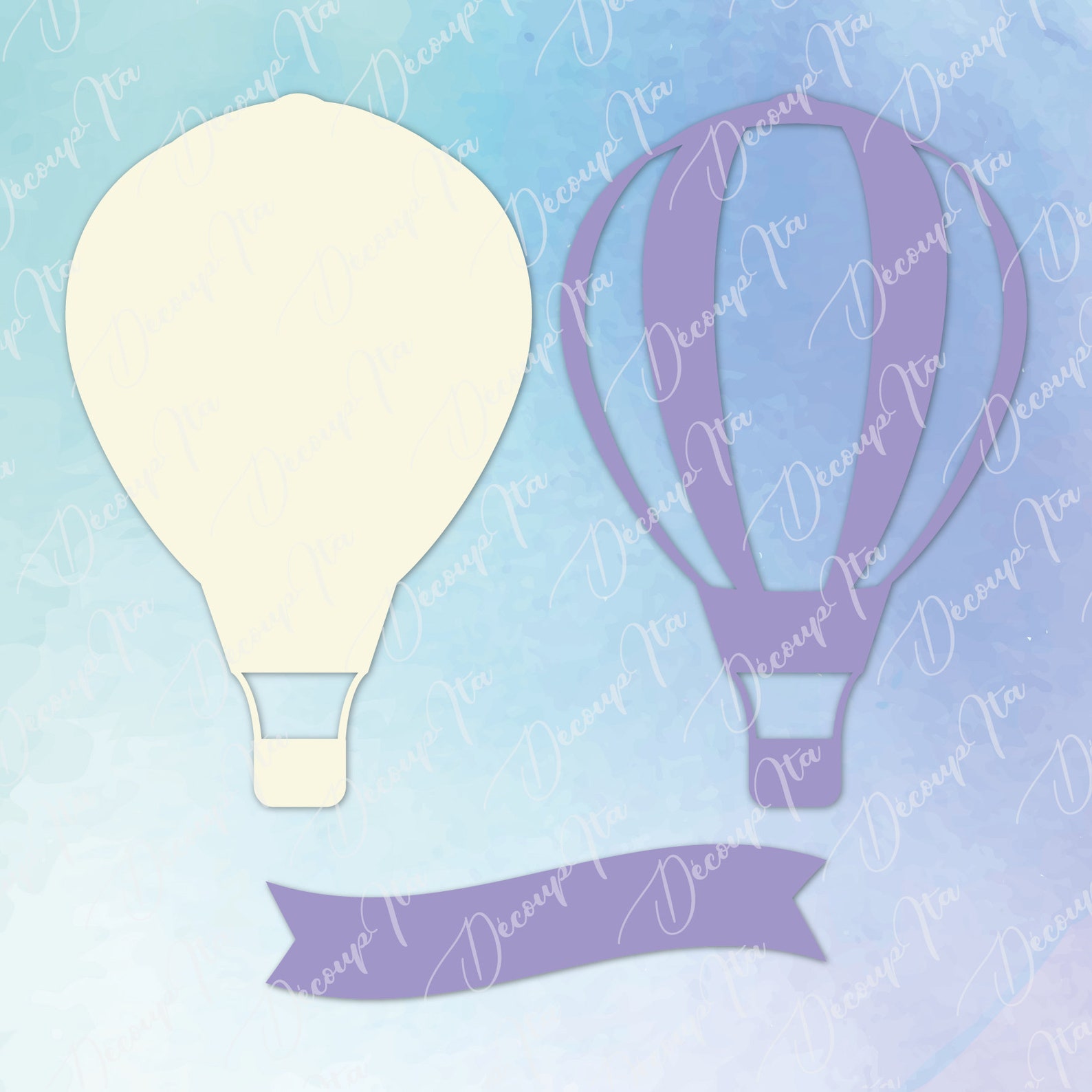 Hot Air Balloon SVG Cut File Hot Air Balloon Clipart Cut - Etsy