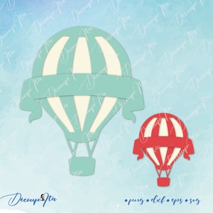 Mongolfiera SVG cut, mongolfiera SVG, Clipart mongolfiera cut file Silhouette, file per Cricut, vettoriale, Svg, Dxf, Png, Eps, Design