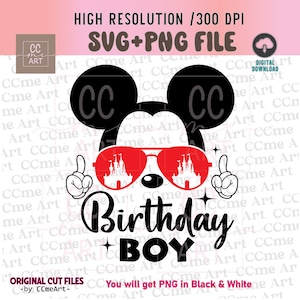 Birthday Boy Svg, Birthday Boy Png, Birthday Squad, Svg, Png, Family Trip 2025 Svg, Mickey Mouse and Minnie Mouse head, Castle fireworks, Mickey Minnie 2025, 2025 svg, 2025 svg