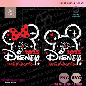 Family Vacation 2025 | SVG | PNG | Mickey and Minnie | Mouse head | Mouse ears | Family Trip 2025 | Magic kingdom svg | Disneyland Svg Png