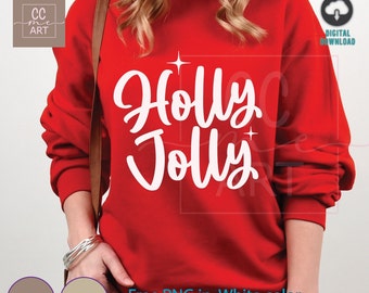 Holly Jolly SVG, Retro Christmas SVG, Christmas Quotes SVG, Merry Christmas svg, Christmas Shirt svg, Santa svg, Cut File Cricut, Silhouette