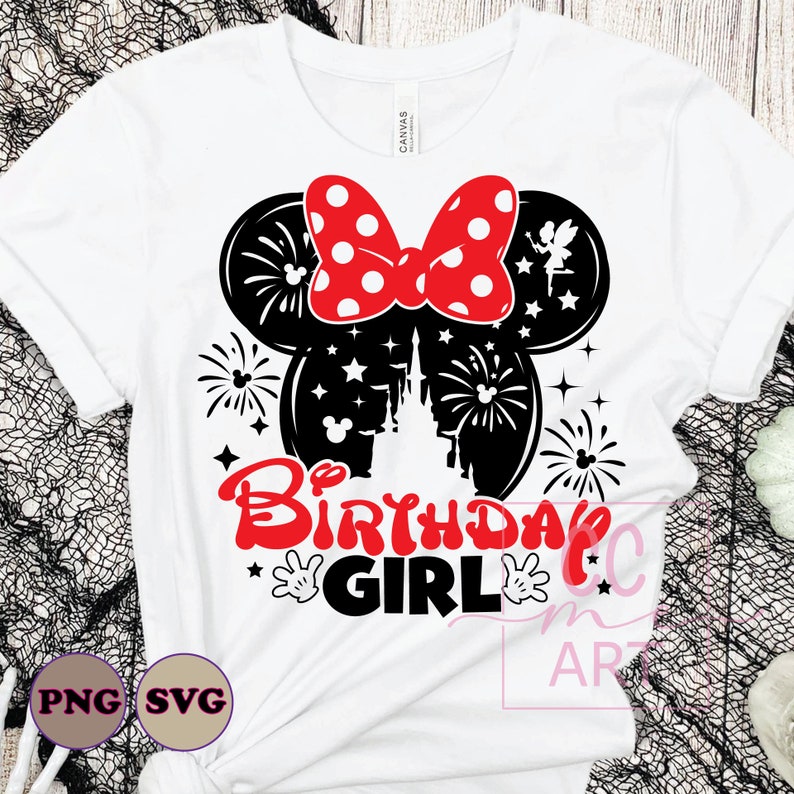 Birthday Girl Svg, Birthday Girl Png, Birthday Squad, Svg, Png, Family Trip 2025 Svg, Mickey Mouse and Minnie Mouse head, Castle fireworks