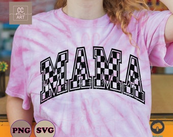 Retro Checkered Mama Png Svg, Mama svg, Mom life, Mom svg, Mama png, Motherhood svg, Cricut cut file, Checkered Mama Shirt, popular svg