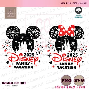 Family Vacation 2025 | SVG | PNG | Mickey and Minnie | Mouse head | Mouse ears | Family Trip 2025 | Magic kingdom svg | Disneyland Svg Png