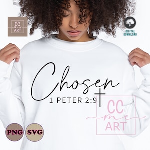 Chosen svg, Christian SVG Bundle, Bible Verse SVG Bundle, Faith SVG, Religious svg cut file, Christian svg, Bible Verse svg, Cut File Cricut