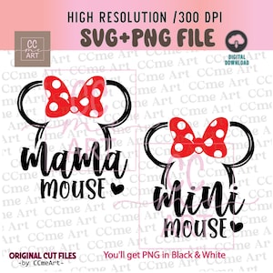 Mama and Mini Svg Bundle, Mommy and Me svg, baby, infant, world, digital download, PNG, DIY, trip, bow, first vacation, princess, instant