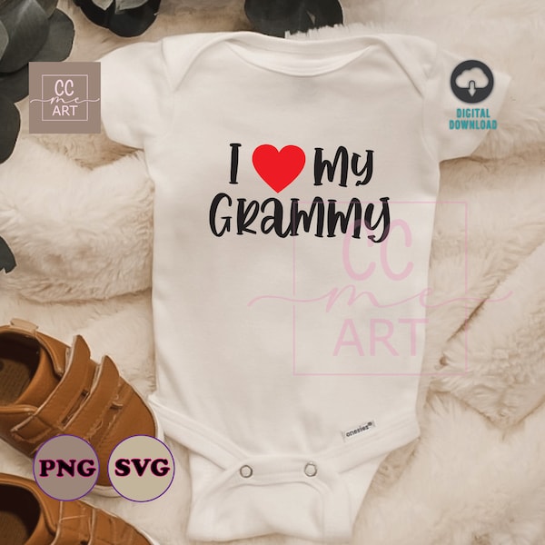 Minimalist SVG, Grammy Svg for cricut, Grandma, Grammy Svg, I love my grammy Svg, Baby Quote Svg, Infant Bodysuit Svg, Cricut, Silhouette