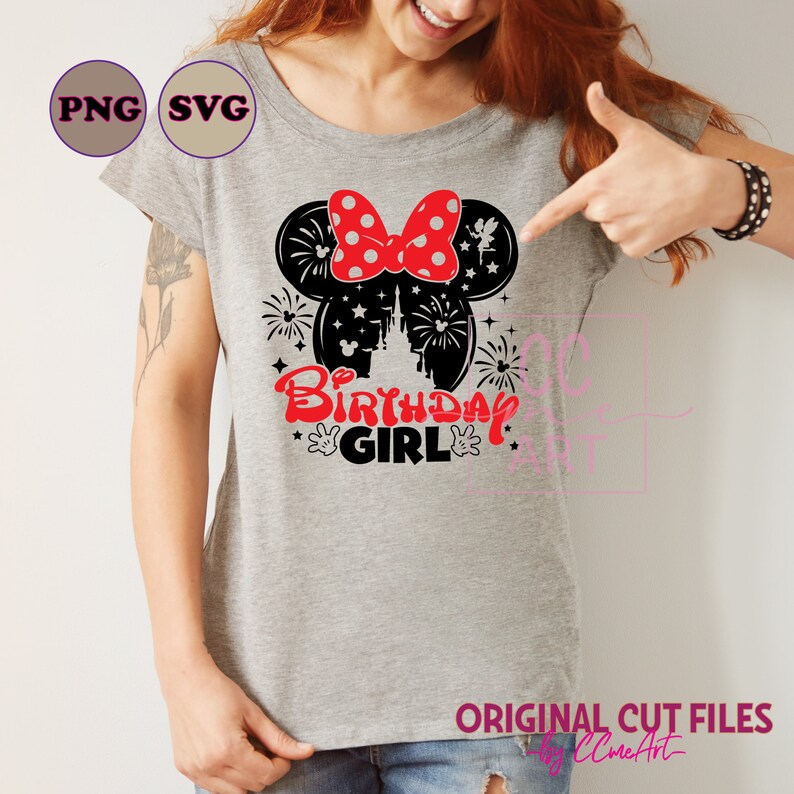 Birthday Girl Svg, Birthday Girl Png, Birthday Squad, Svg, Png, Family Trip 2025 Svg, Mickey Mouse and Minnie Mouse head, Castle fireworks