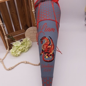 School cone dragon, matching the Schoolmood Mikado, school cone made of fabric, sustainable