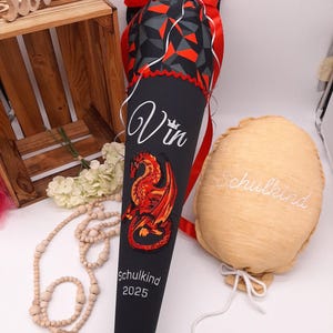 Cône d'école dragon assorti à l'Ergobag Teakbärdo, cône d'école dragon