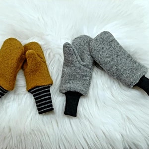 Walkhandschuhe, Fäustlinge für Damen Herren, Kinder und Babys aus 100% Schurwolle Bild 5