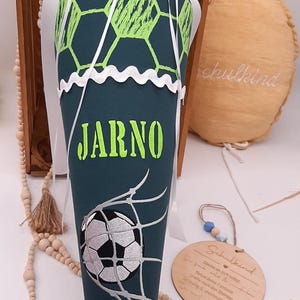 Cône de football scolaire pour l'Ergobag Volltreffbär, cornet de bonbons en tissu, cône scolaire, Volltreffbaer, football