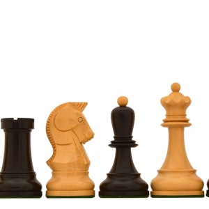 Dubrovnik Bobby Fischer Reproduced Chess Set 4&quot; Ebonised