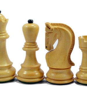 The Zagreb Staunton Ebonised wood Chess pieces 3.75&quot;