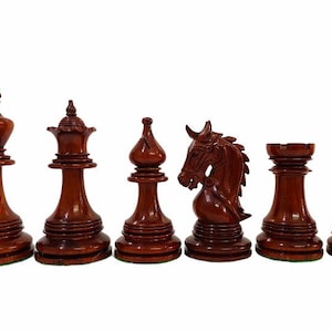 Napolian staunton 4.3&quot; Budrosewood(Padauk) Wood Luxury Chess Pieces