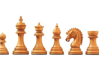 Figury szachowe Cyrus Staunton 4,5" - potrójnie obciążone - czerwone drewno - luksusowe zestawy szachowe Extra Queens