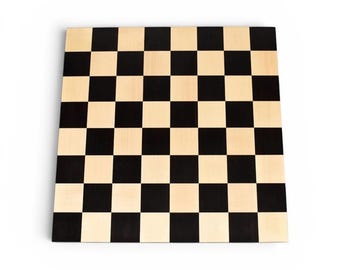 Elegancka szachownica z drewna hebanowego, 17,5" (kwadrat 55 mm)