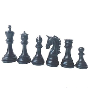 New Imperial ebonisiertes Holz (schwarz gebeizt) 3,75 &#39;Schachfiguren