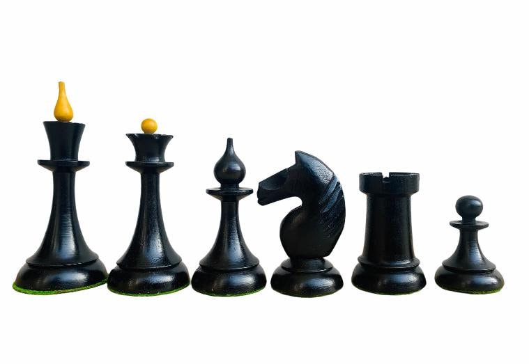 Queen's Gambit Series Final Game Chess Set with Ebonized & Boxwood