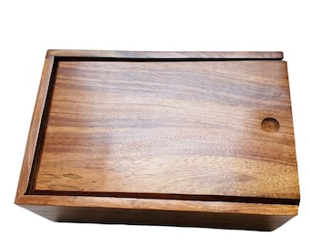 Opbergdoos voor schaakstukken 9 x 6 x 4 van sheeshamhout
