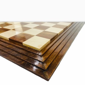 Centurian Sheesham Wood Chess Board 21&quot; 50 mm vierkant