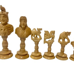 Half Figure Carved Chess Set 5.5&quot;