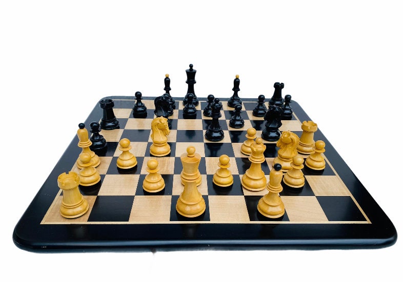  U.S. Chess Supreme Triple Weighted Chess Set Combo (Black) :  Toys & Games