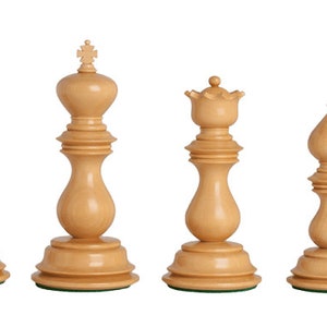 Altamura  Staunton Chess Pieces Set - Triple Weighted - Budrose Wood  4.5&quot;- Extra Queens