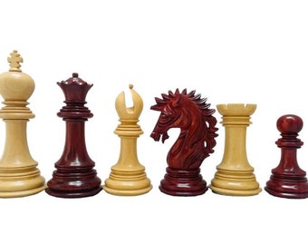 Moghul Camelot 4,6" Drewniane figury szachowe z drewna budrosewood