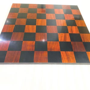 Ebony/Budrosewood(African Padauk) chess board combination 19x19” 60mm square