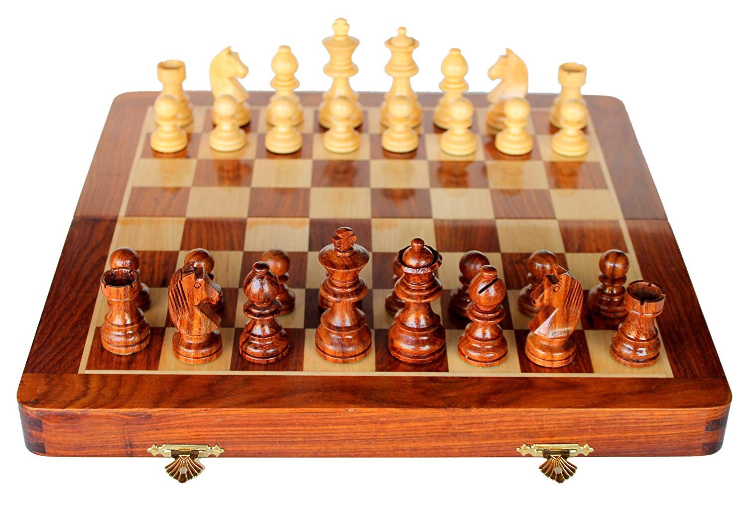 Wholesale Luxury Wooden Chess Games Set Folding Chess Board