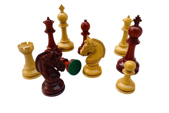 4.6 Spartacus Luxury Staunton Chess Pieces Only Set Bud -  Portugal