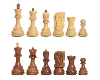 The Zagreb Staunton dark sheesham wood Chess pieces 3.75&quot;