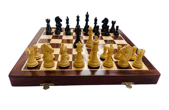  U.S. Chess Supreme Triple Weighted Chess Set Combo (Black) :  Toys & Games