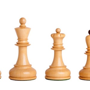 Dubrovnik Bobby Fischer Reproduced Chess Set 3.75&quot; Ebonised