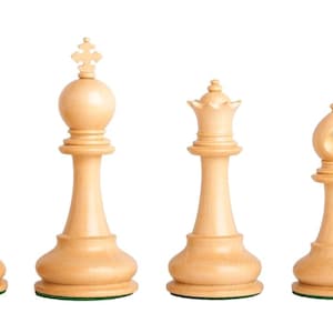 Lucca Staunton Ebony Chess Pieces 4.4&quot;