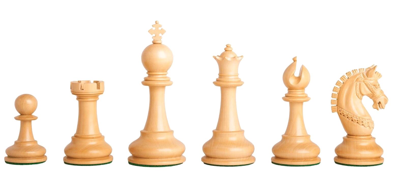 Lucca Staunton Ebony Chess Pieces 4.4"