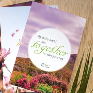 9 Nature Inspired Printable Birth Affirmation Cards for Positive Labour & birth | Doula Cards | Hypnobirthing Cards | Pregnancy Gift
