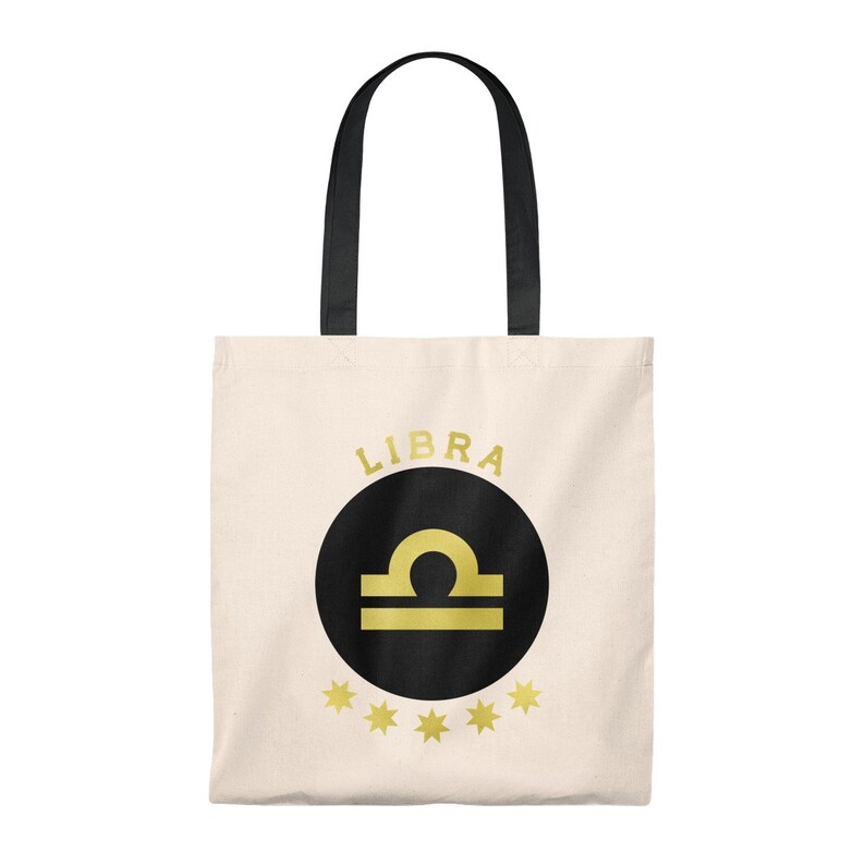Libra Zodiac Sign Personalized Astrology Tote Bag
